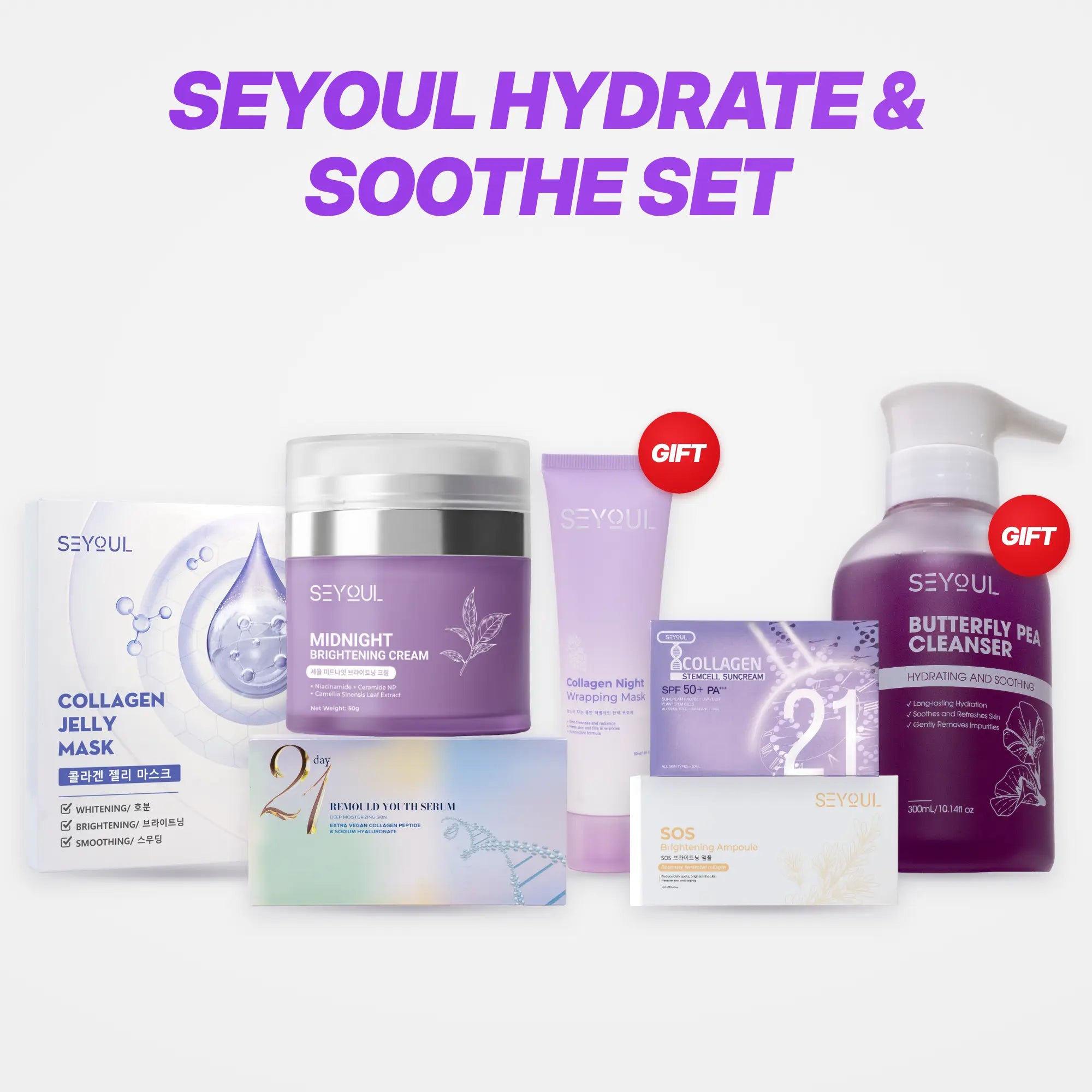 SEYOUL Hydrate & Soothe Set – Rutin Lembapkan & Tenangkan Kulit Kering, Kusam & Sensitif