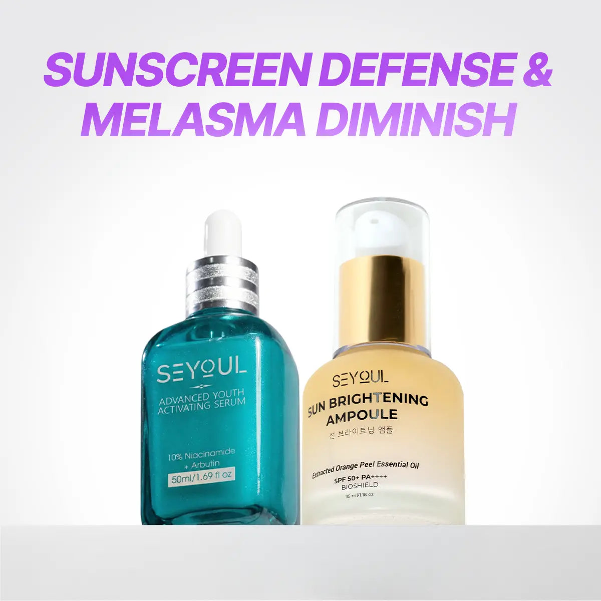 SEYOUL Combo Melasma Diminish & Sunscreen Defense/Cleanser/Glowing/Deep Cleansing