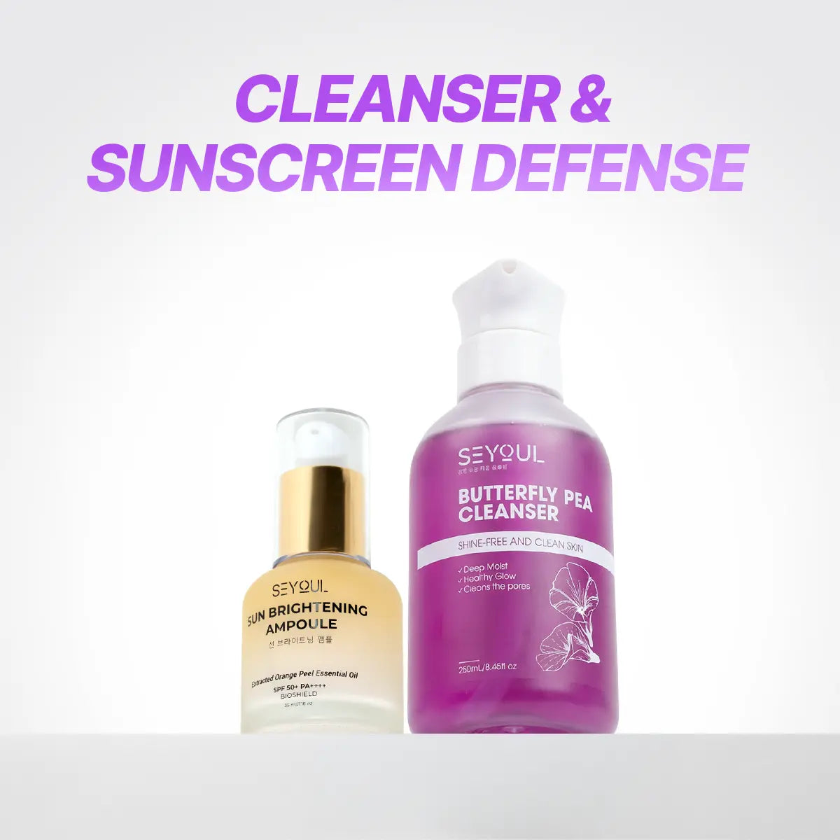 SEYOUL Combo Cleanser & Sunscreen Defense/Melasma Diminish/Glowing/Moisturizing