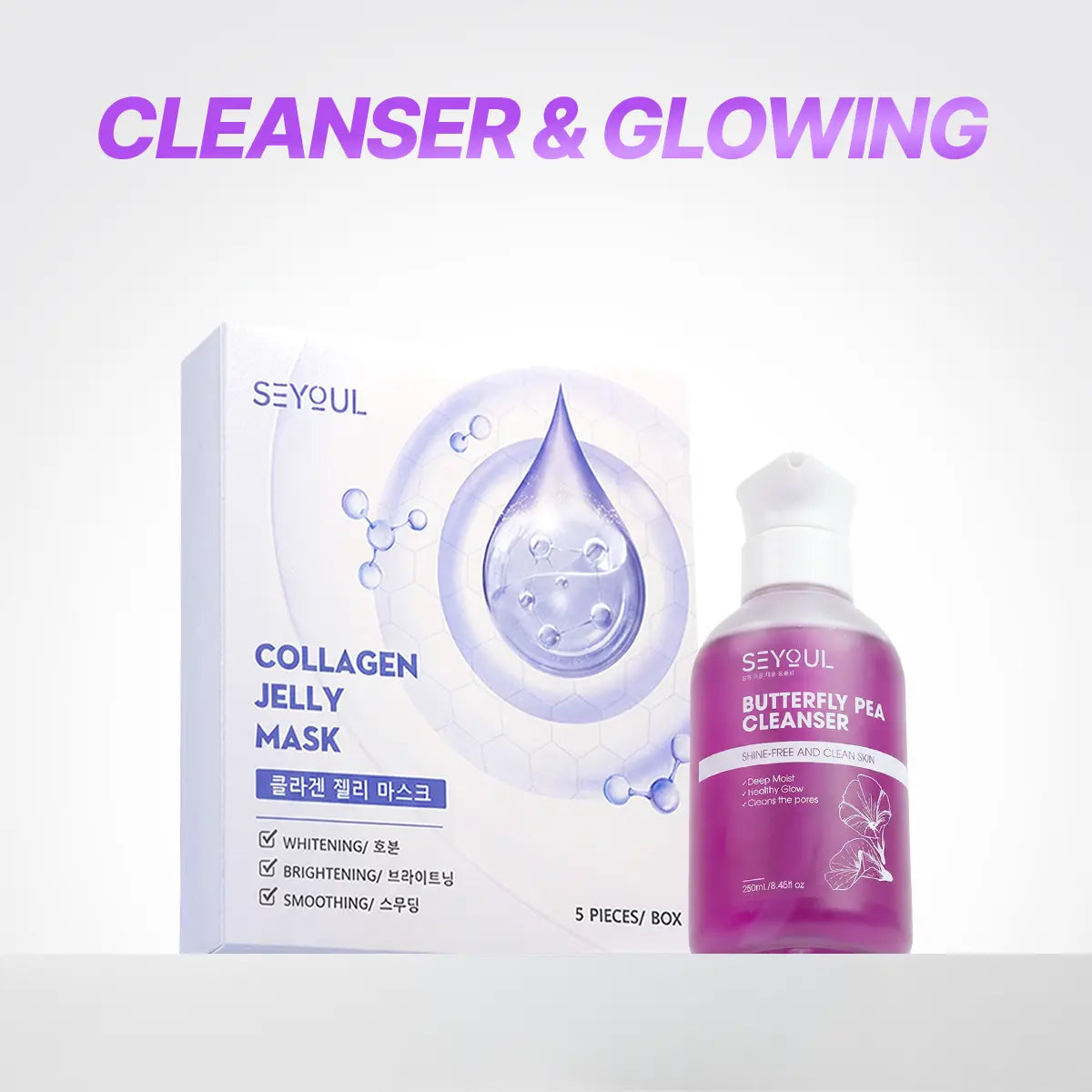 SEYOUL Combo Glowing & Melasma Diminish/Cleanser/Deep Cleansing/Moisturizing