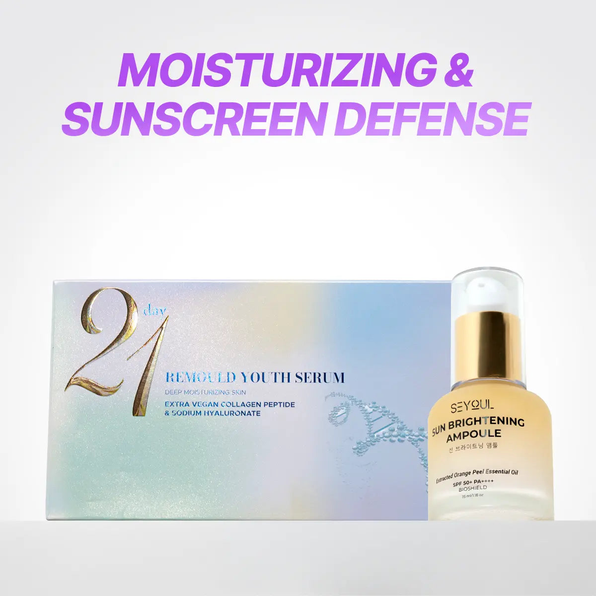 SEYOUL Combo Moisturizing & Melasma Diminish/Deep Cleansing/Brightening/Sunscreen Defense - Penghantaran Percuma