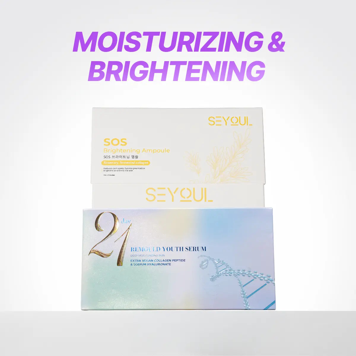SEYOUL Combo Moisturizing & Melasma Diminish/Deep Cleansing/Brightening/Sunscreen Defense - Penghantaran Percuma