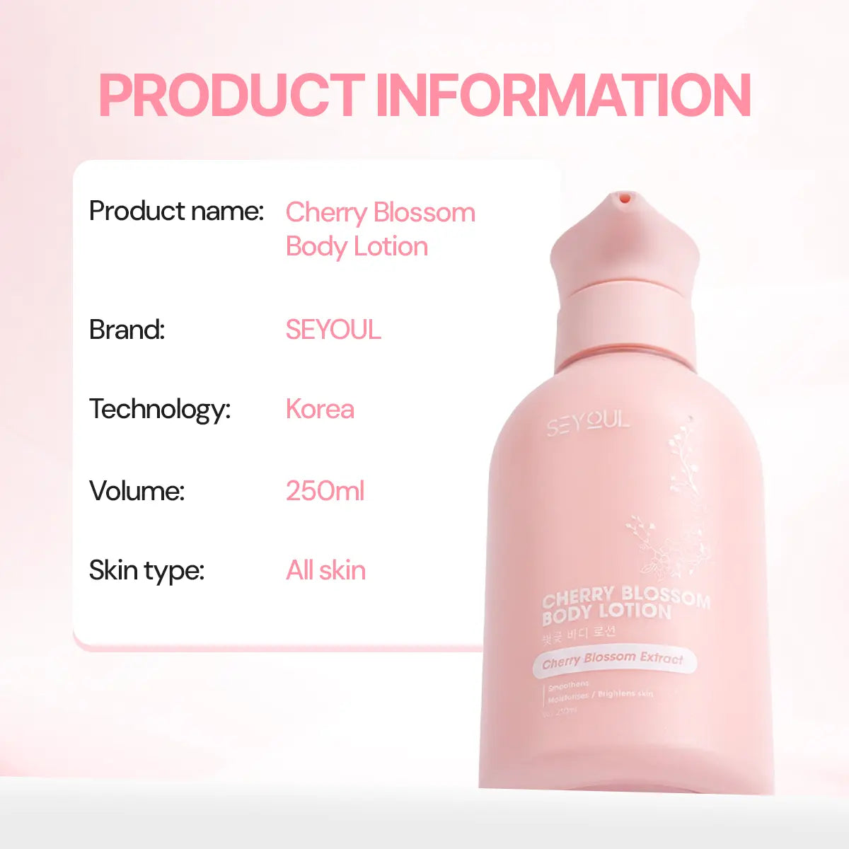 SEYOUL Cherry Blossom Body Lotion