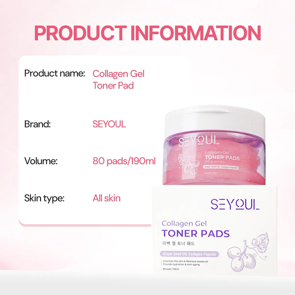 SEYOUL Collagen Gel Toner Pad