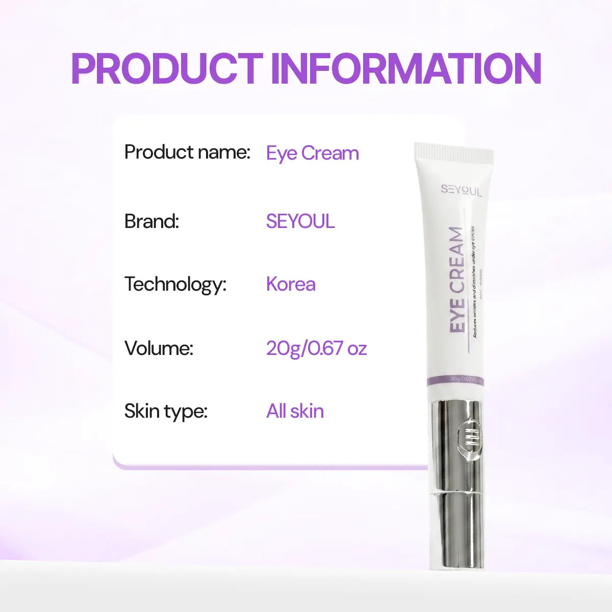 SEYOUL Eye Cream with Cold Ion Vibration Massage