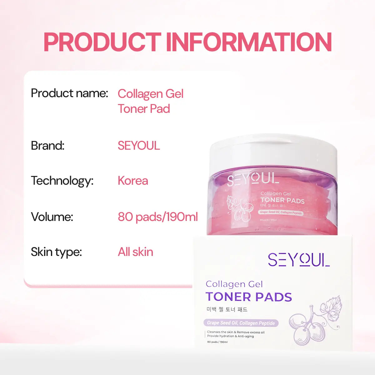 SEYOUL Collagen Gel Toner Pad