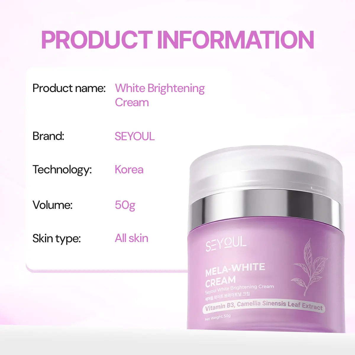 [NEW PRODUCT] SEYOUL Mela White Cream