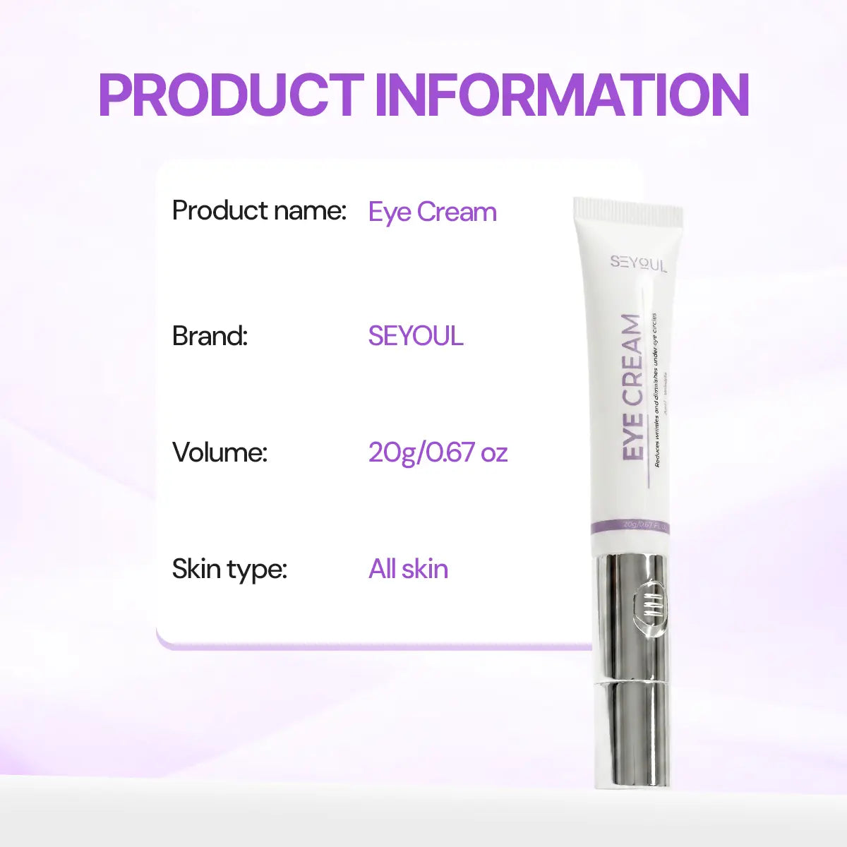 SEYOUL Eye Cream with Cold Ion Vibration Massage