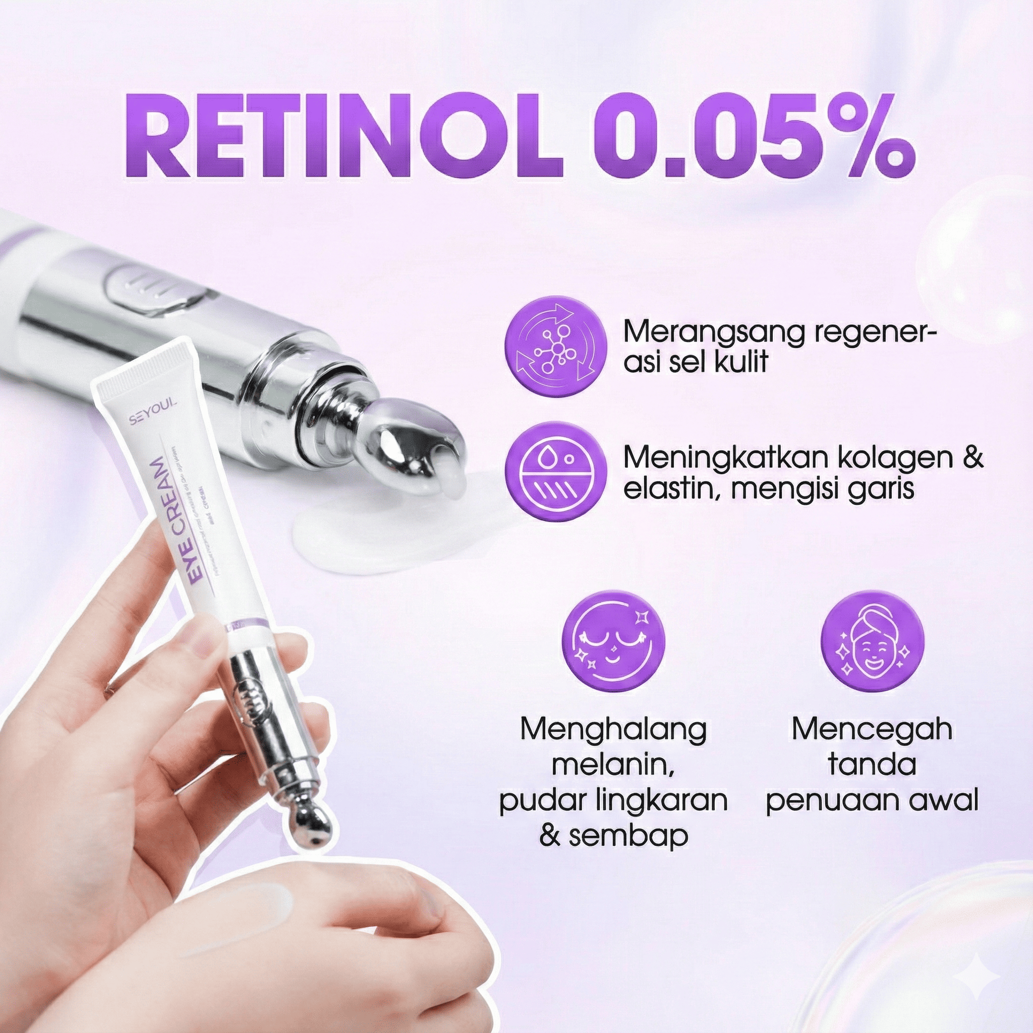 SEYOUL Eye Cream with Cold Ion Vibration Massage