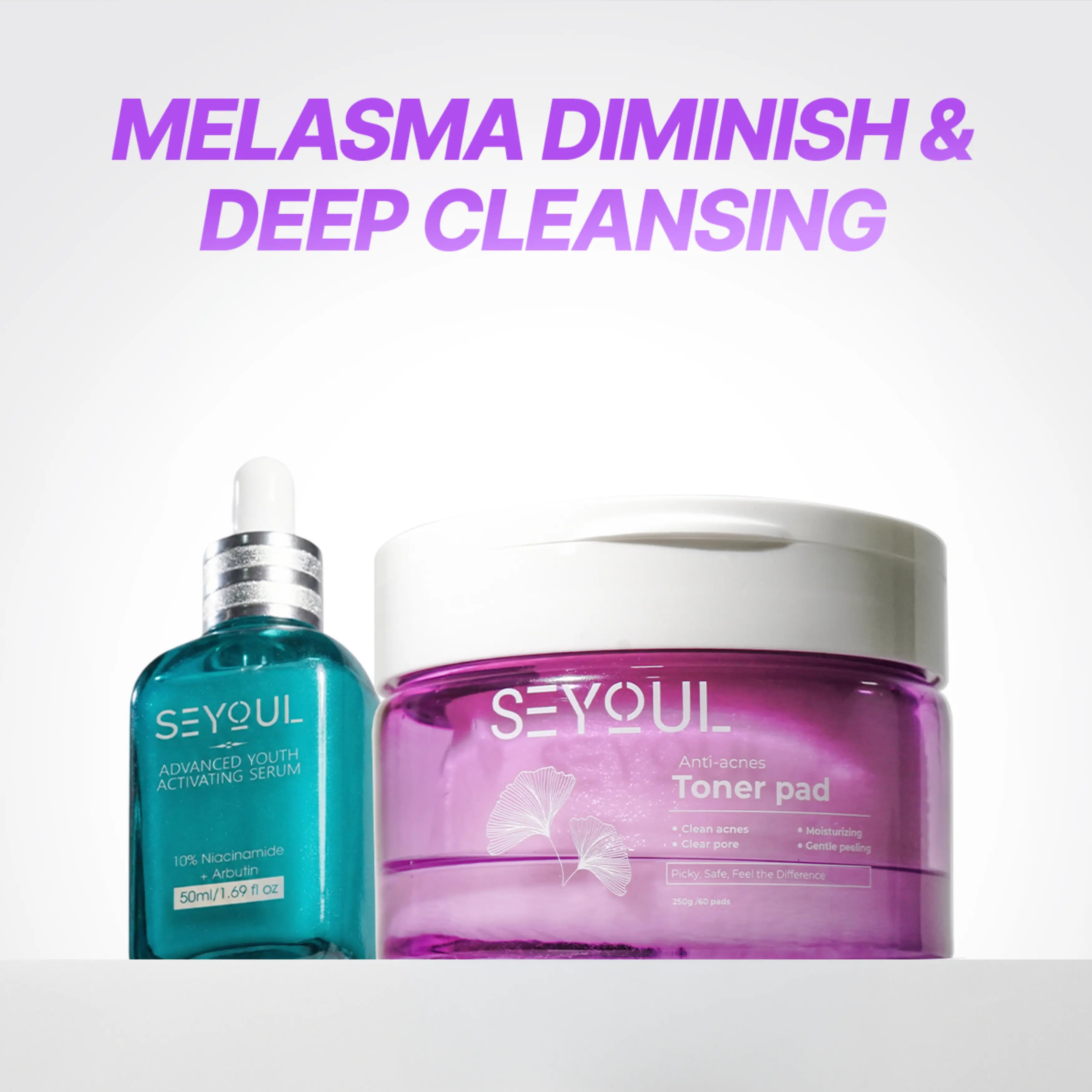 SEYOUL Combo Melasma Diminish & Sunscreen Defense/Cleanser/Glowing/Deep Cleansing