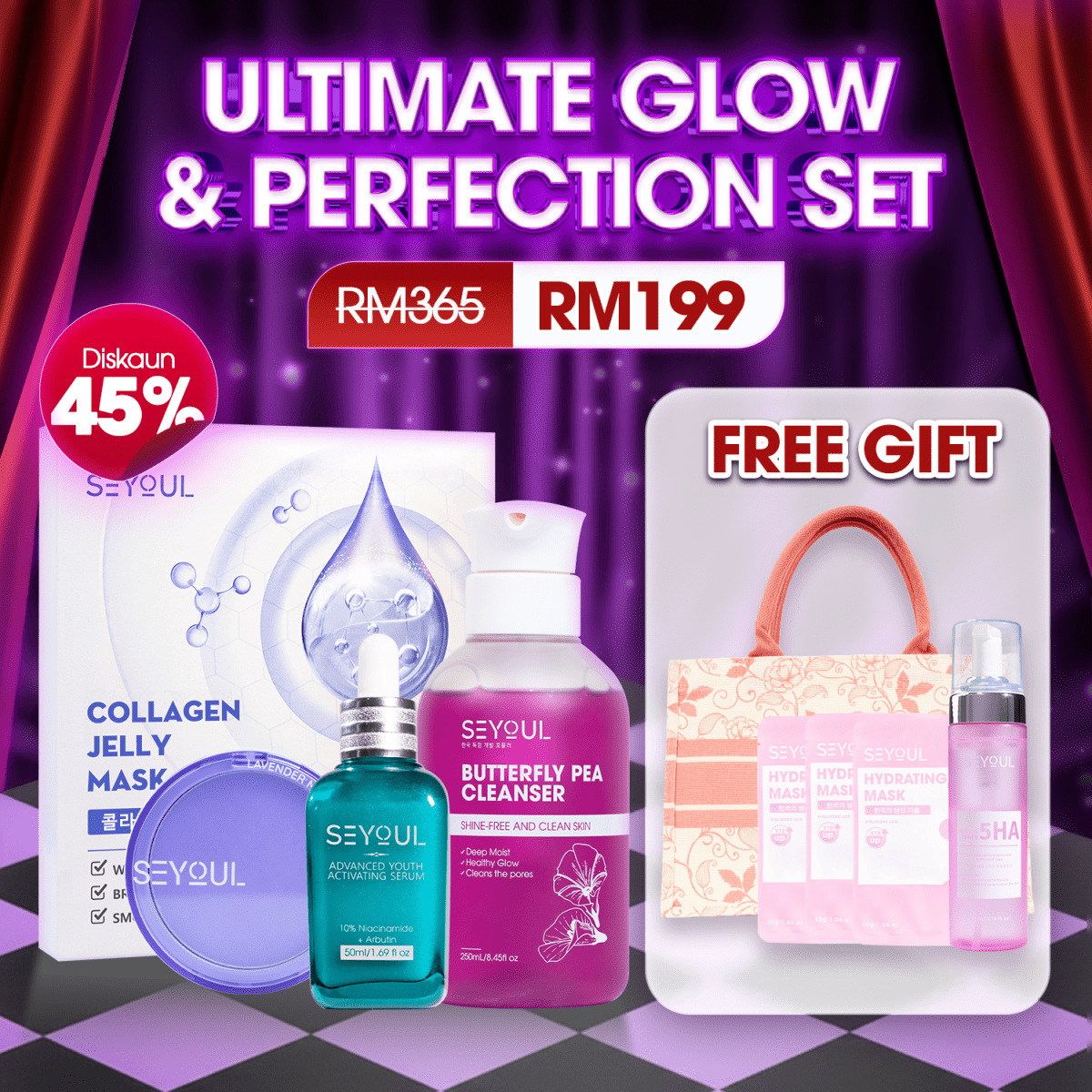 SEYOUL Black Friday - ULTIMATE GLOW & PERFECTION SET - Seyoul - Malaysia OfficialTMDT-1P(0370-0167-0512-0019-0582-0330)-3P(0372)