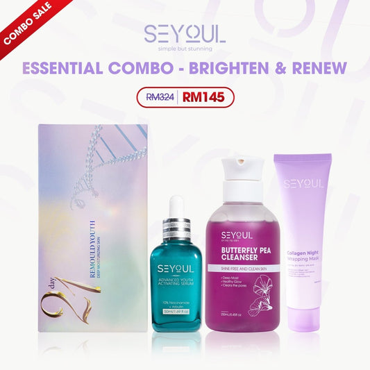 SEYOUL Essential Combo - Brighten & Renew - Seyoul - Malaysia OfficialTMDT - 1P(0167) - 1P(0034) - 1P(0027) - 1P(0370)