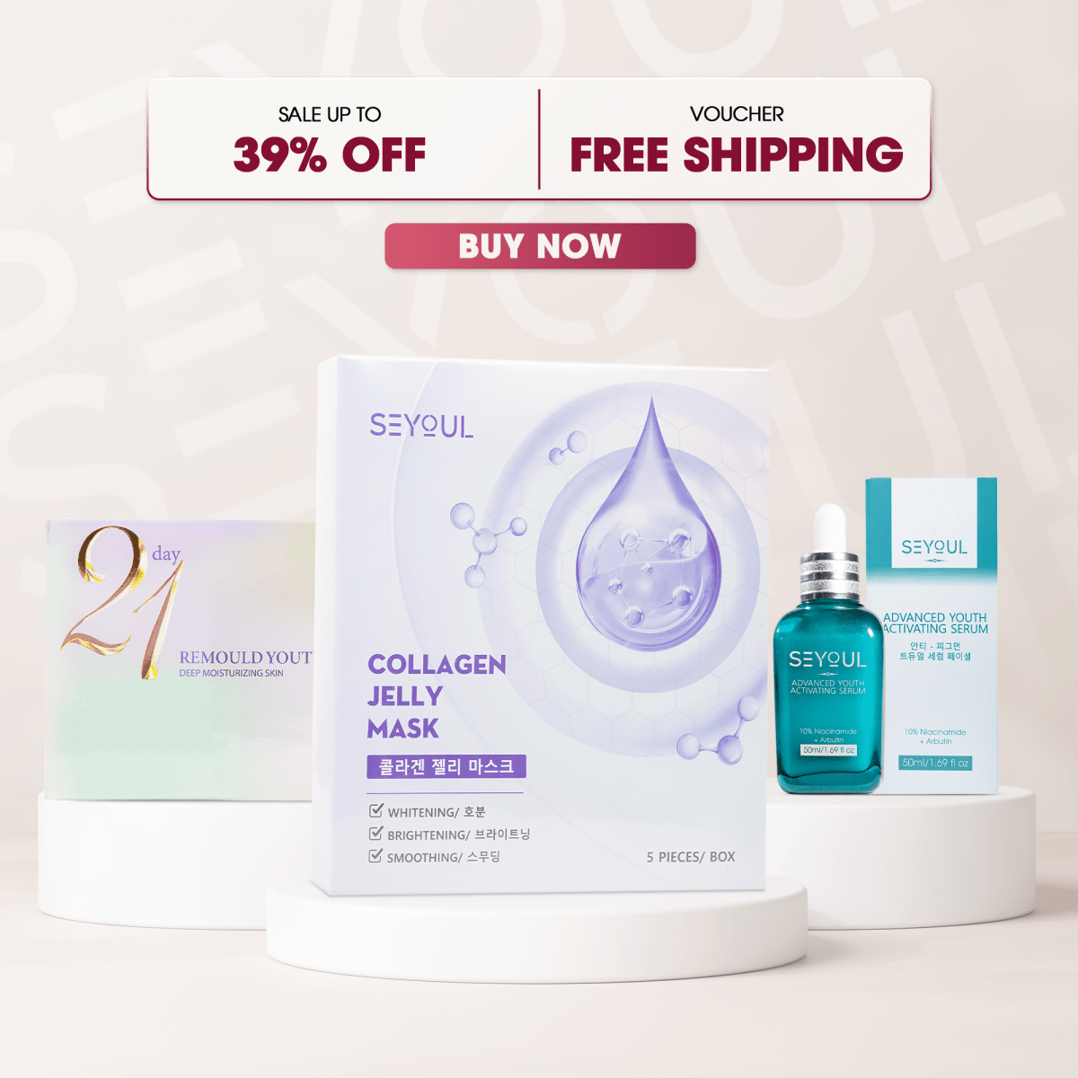 SEYOUL Glow - Pro Skincare Set - Seyoul - Malaysia OfficialTMDT - 1P(0167) - 1P(0019) - 1P(0034) - 1P(0508)